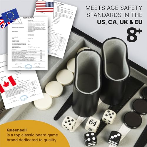 Large Black Backgammon Sets for Adults