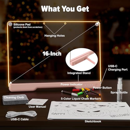 16" Rechargeable LED Drawing Board