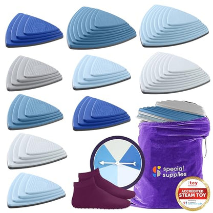 10 Stepping Stones for Kids Indoor and Outdoor Balance Blocks Promote Coordination (10 Count)