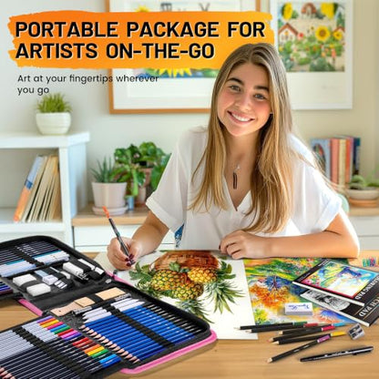 106 PCS Art Supplies Sketching Kit