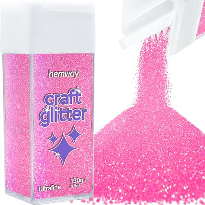 Craft Glitter Shaker Baby Pink Iridescent 130g Ultrafine (4.5 Ounce)