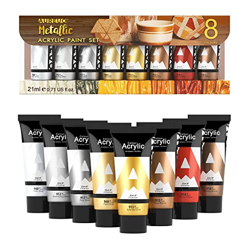 Metallic Acrylic Paint Set (5.68 Fl Oz)