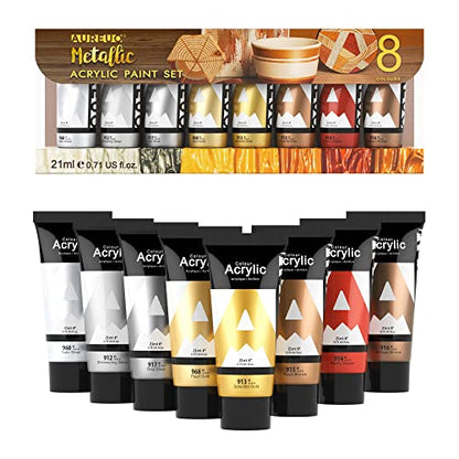 Metallic Acrylic Paint Set (5.68 Fl Oz)