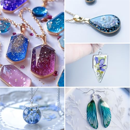 200g UV Resin Kit with Large Light 32 Beads for Jewelry Making