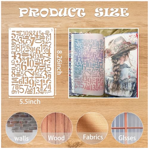16 Pieces Stencils for Painting (16 Count)