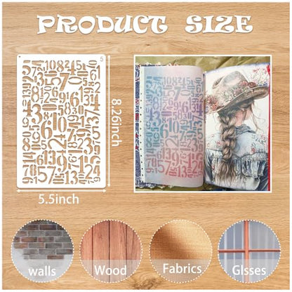 16 Pieces Stencils for Painting (16 Count)