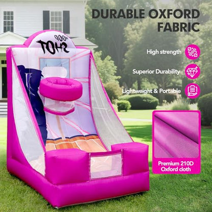 Inflatable Basketball Hoop Carnival Game with Built