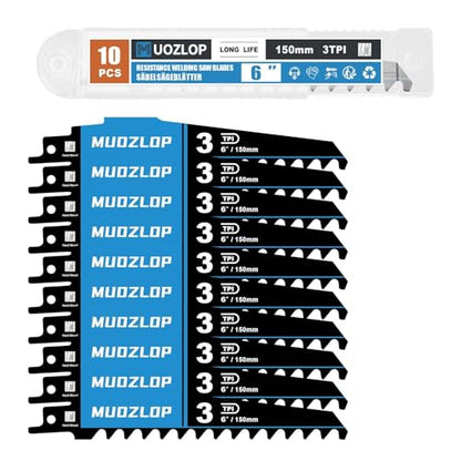 10Pack 6inch 3TPI High Reciprocating Saw Blades