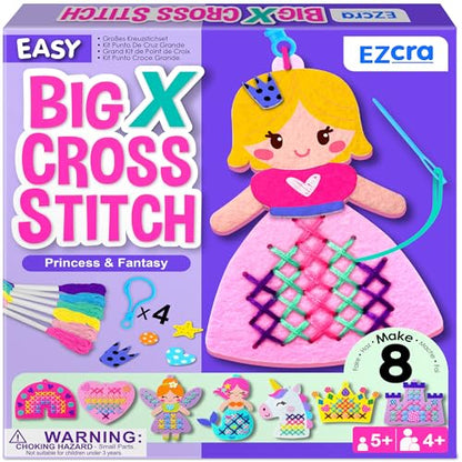 Princess Cross Stitch Kit for Kids Ages 4