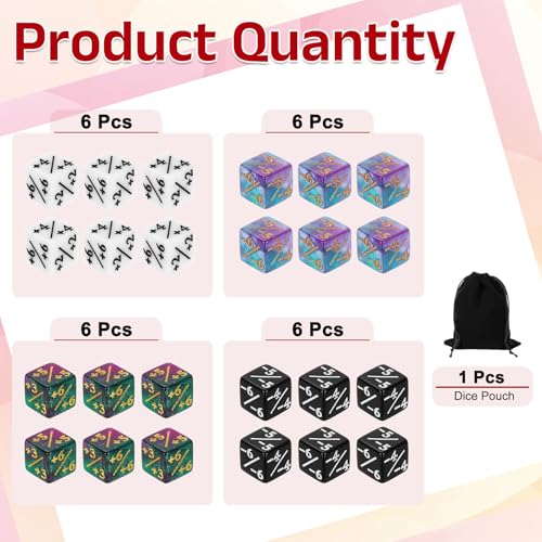 24Pcs Magic Dice Counters (24 Count)