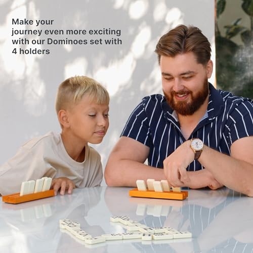 Dominos Set for Adults with 4 Domino Racks