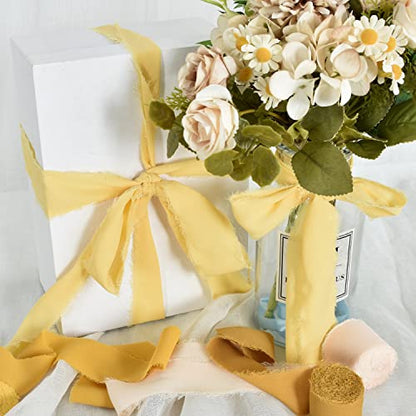 4 Rolls Silk Chiffon Ribbon (66 Foot)