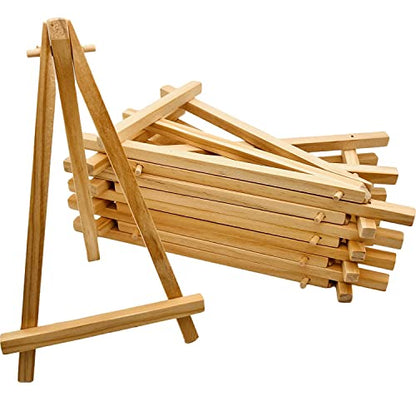 10 Pcs 7.5 Inch Mini Wood Display Easel (10 Count)