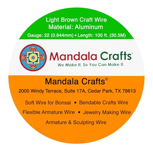 22 Gauge Light Brown Anodized Aluminum Craft Wire