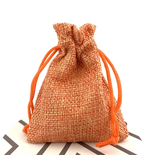 Pack of 25 Burlap Gift Bags with Drawstring Linen Jewelry Pouches Wedding Hessian Jute Bags for Birthday Jewelry and Treat Pouches Party Wedding Favors Gift