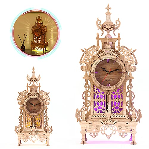 3D Wood Puzzle LED Tower Clock (58 Count)