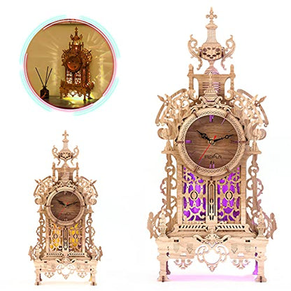 3D Wood Puzzle LED Tower Clock (58 Count)