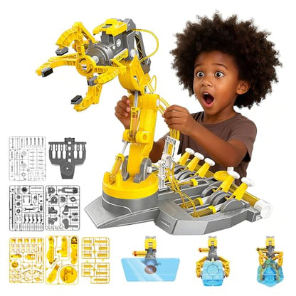 Hydraulic Robot Arm STEM Building Toy (220 Count)