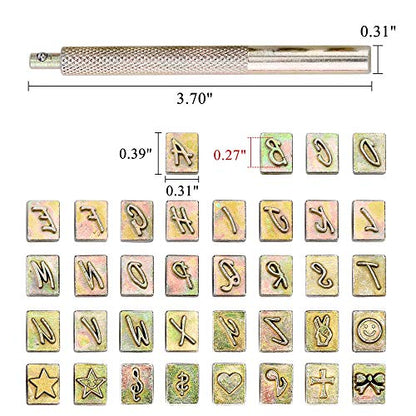 37 Pieces Leathercarft Stamping Tool Set