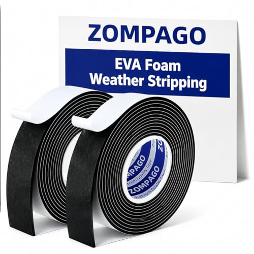 Single Sided Foam Weather Stripping Tape Black (32.8 Foot)