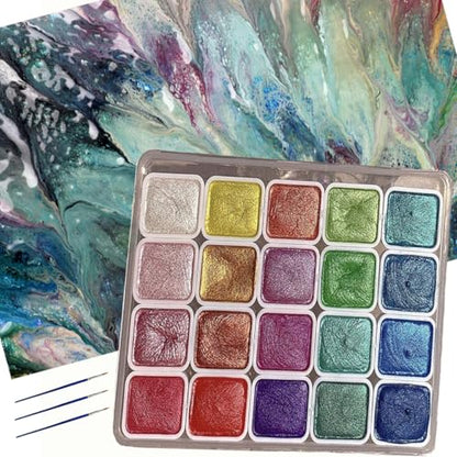 Metallic Glitter Watercolors