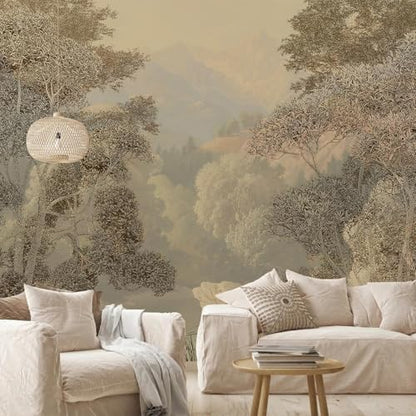 Tropical Jungle Wallpaper Landscape Tree wall murals for Bedroom 114"x74"
