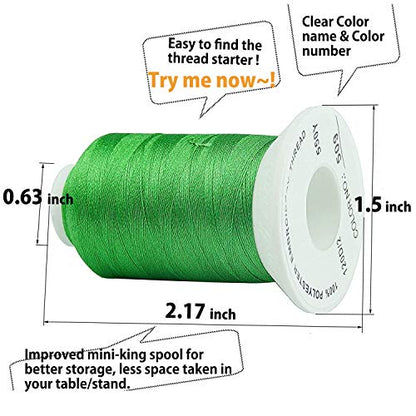 63 Colors Polyester Embroidery Machine Thread Kit (103950 Foot)