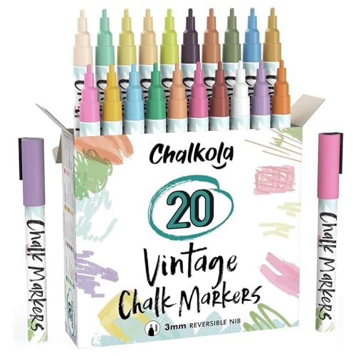 Fine Tip Liquid Chalk Markers for Chalkboard (20 Count)