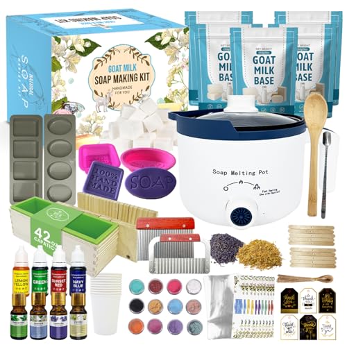Premium Goat Milk Soap Making Kit with Soap Melter for Adults DIY Soap