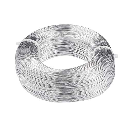 656 Feet 18 Gauge Aluminum Wire Silver 1mm Bendable Metal Craft Wire for Beading Jewelry Craft Making