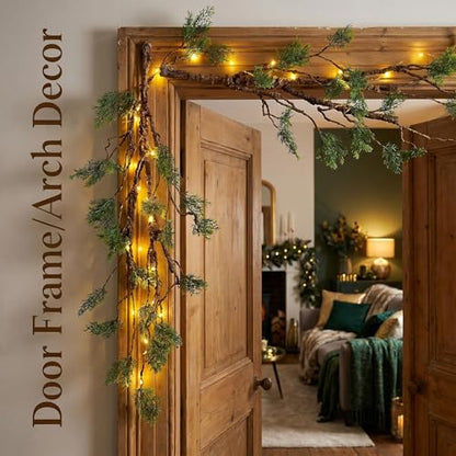 39.3in Bendable Artificial Pine Tree Branch Cedar Stems Reptile Yules Decor