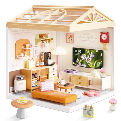 Modern Living Room DIY Miniature House Kit for Adults