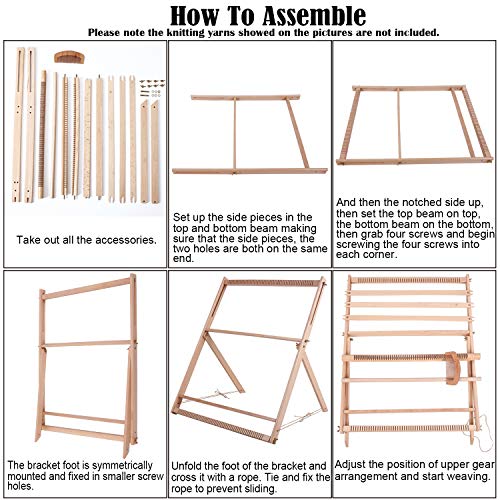 25.2" H x 19.3" W Weaving Loom with Stand for Adults