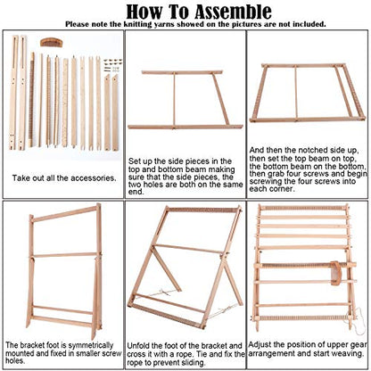 25.2" H x 19.3" W Weaving Loom with Stand for Adults