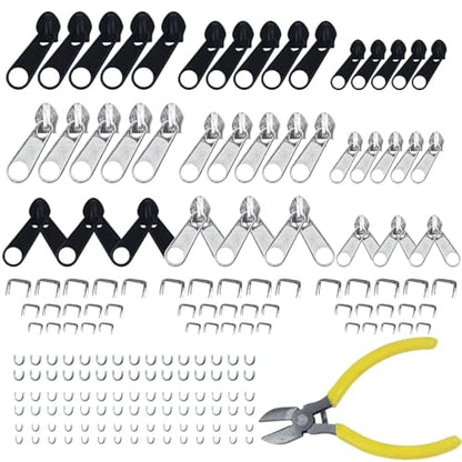 175 Pcs Zipper Repair Kit Sewing Change Zipper Needle (175 Count)