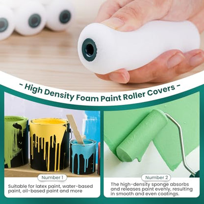 4 Inch Foam Paint Roller Covers 28 Pack