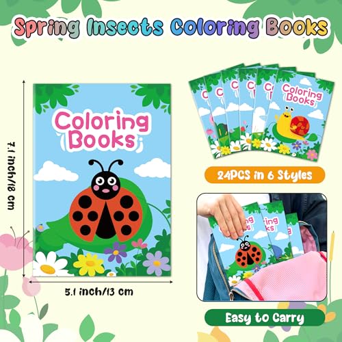 Spring Insects Coloring Books (24 Count)