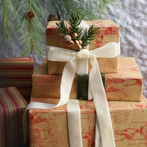 Ivory Velvet Ribbon