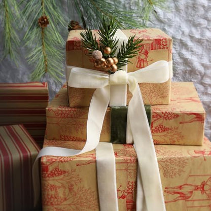 Ivory Velvet Ribbon