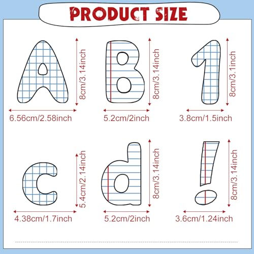 221 Pcs Lined Notebook Bulletin Board Letters for Classroom (221 Count)