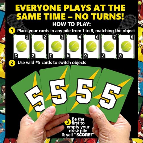 Tennis Fast Paced Card Game for Kids & Adults