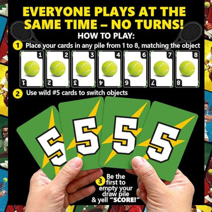 Tennis Fast Paced Card Game for Kids & Adults