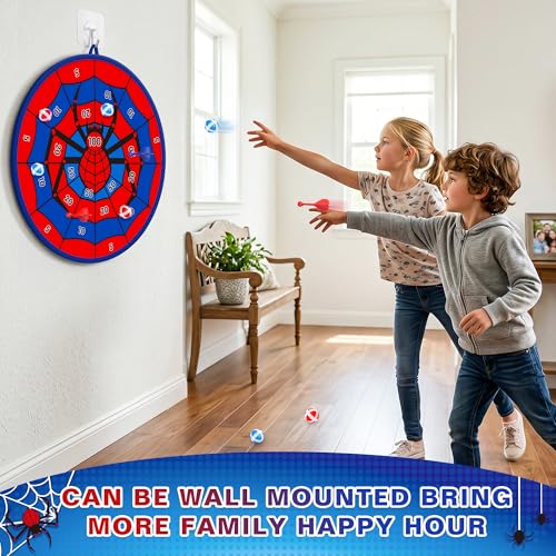Large Double Sided Kids Dart Board with Stand (18 Count)