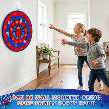 Large Double Sided Kids Dart Board with Stand (18 Count)