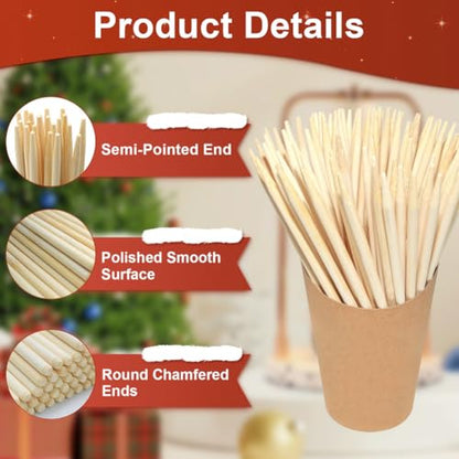 400 pcs Candy Apple Skewer Sticks