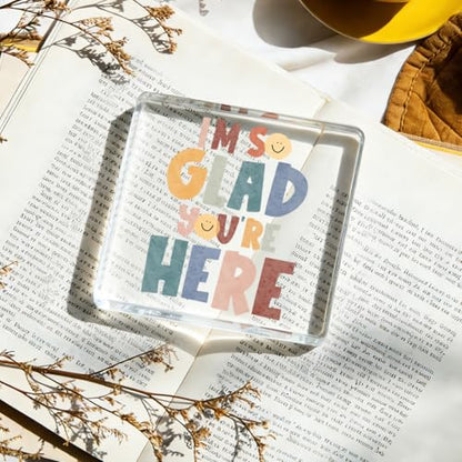 Positive Affirmation Desk Decor Acrylic Sign 4X4 Inch