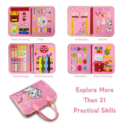 Montessori Busy Board for Girls 3 4 5 Year