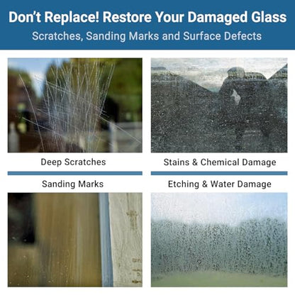 3'') Glass Scratch Removal Kit for use with a Drill on All Glass Surfaces