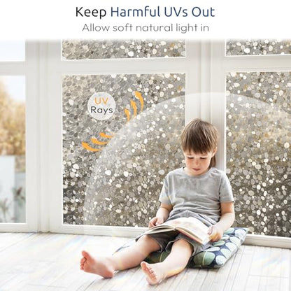 Rainbow Window Privacy Film Decorative (14.37 Sq Ft)