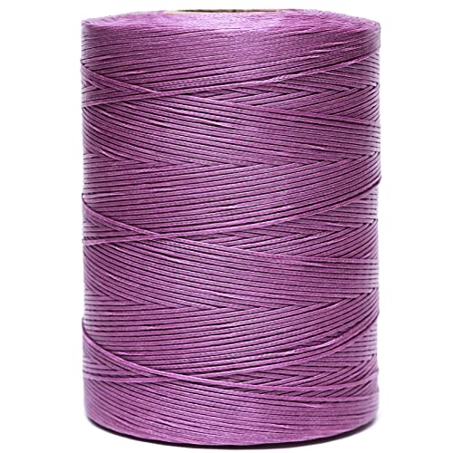Waxed Thread 852Yards 150D 0.8mm Flat Polyester Wax Thread for Hand Sewing Leather Craft DIY Projects Shoes Repair Book Binding